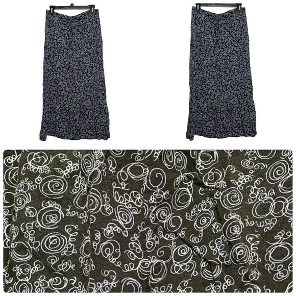 Vintage Sag Harbor Long Midi Maxi Straight Skirt Size M Blue Elastic Boho Retro - Picture 10 of 10